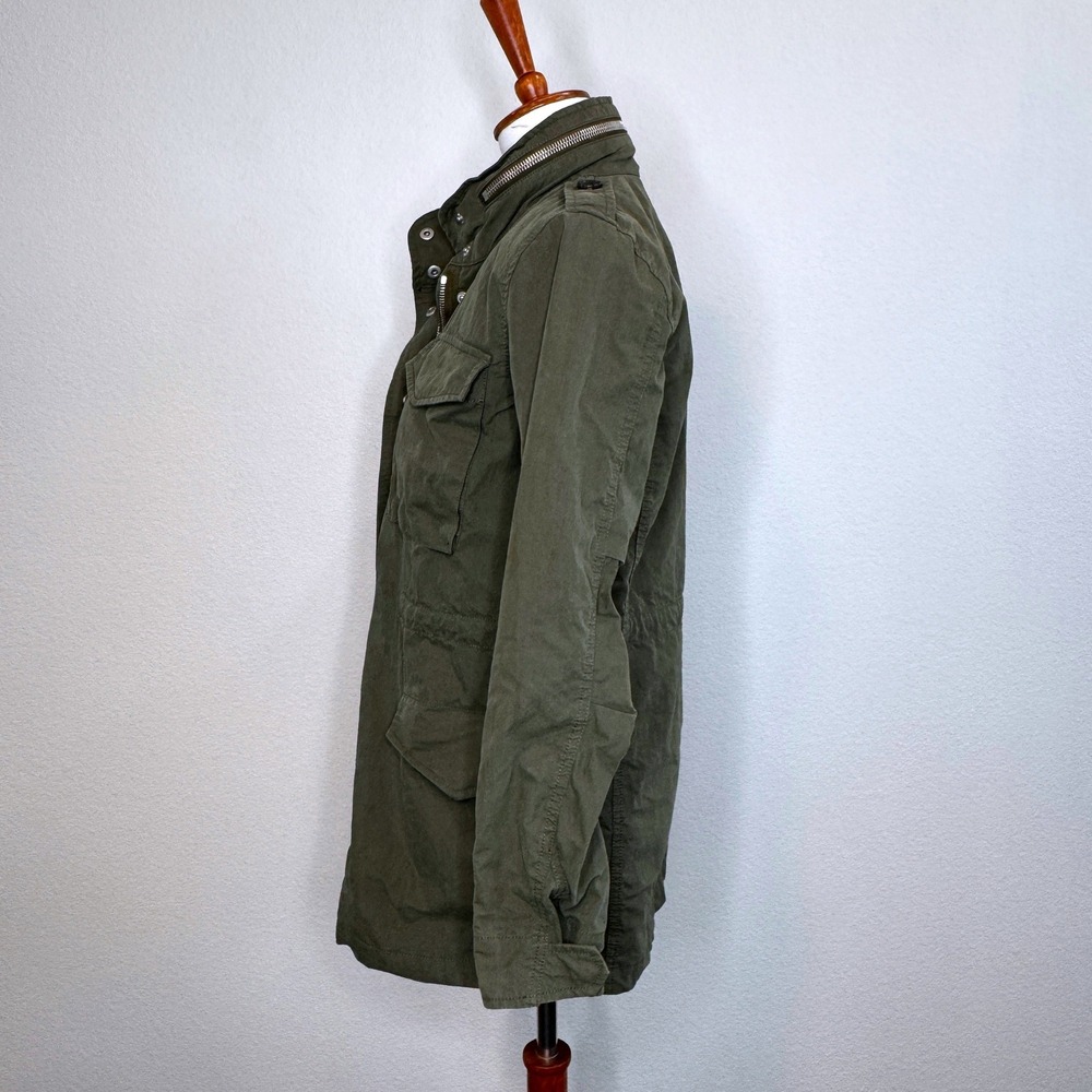 JAMES PERSE Field Jacket SM Pockets Full Zip Hood Olive‎ Green Utility Outdoor - Picture 5 of 11